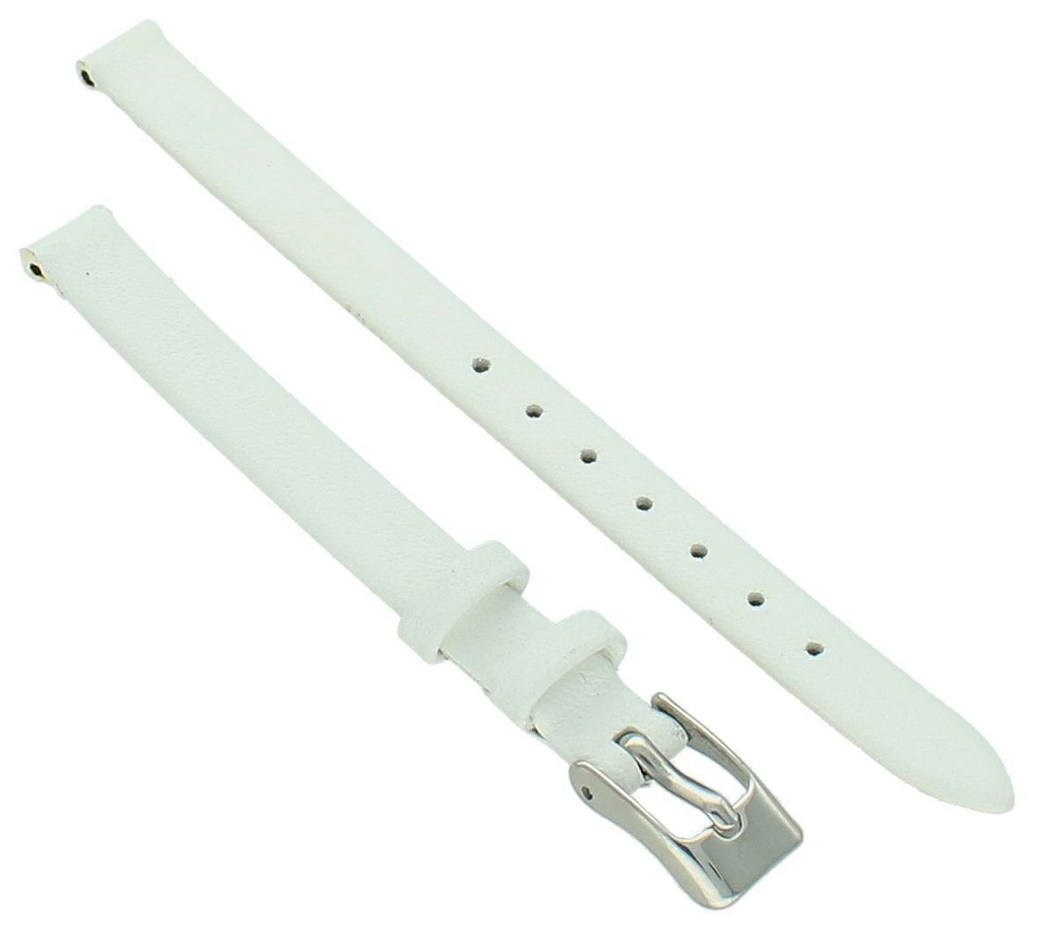 Pasek skórzany do zegarka biały 8 mm A132 biały. Pasek do zegarka damskiego. Pasek biały 10mm. Pasek damski biały.1.jpg